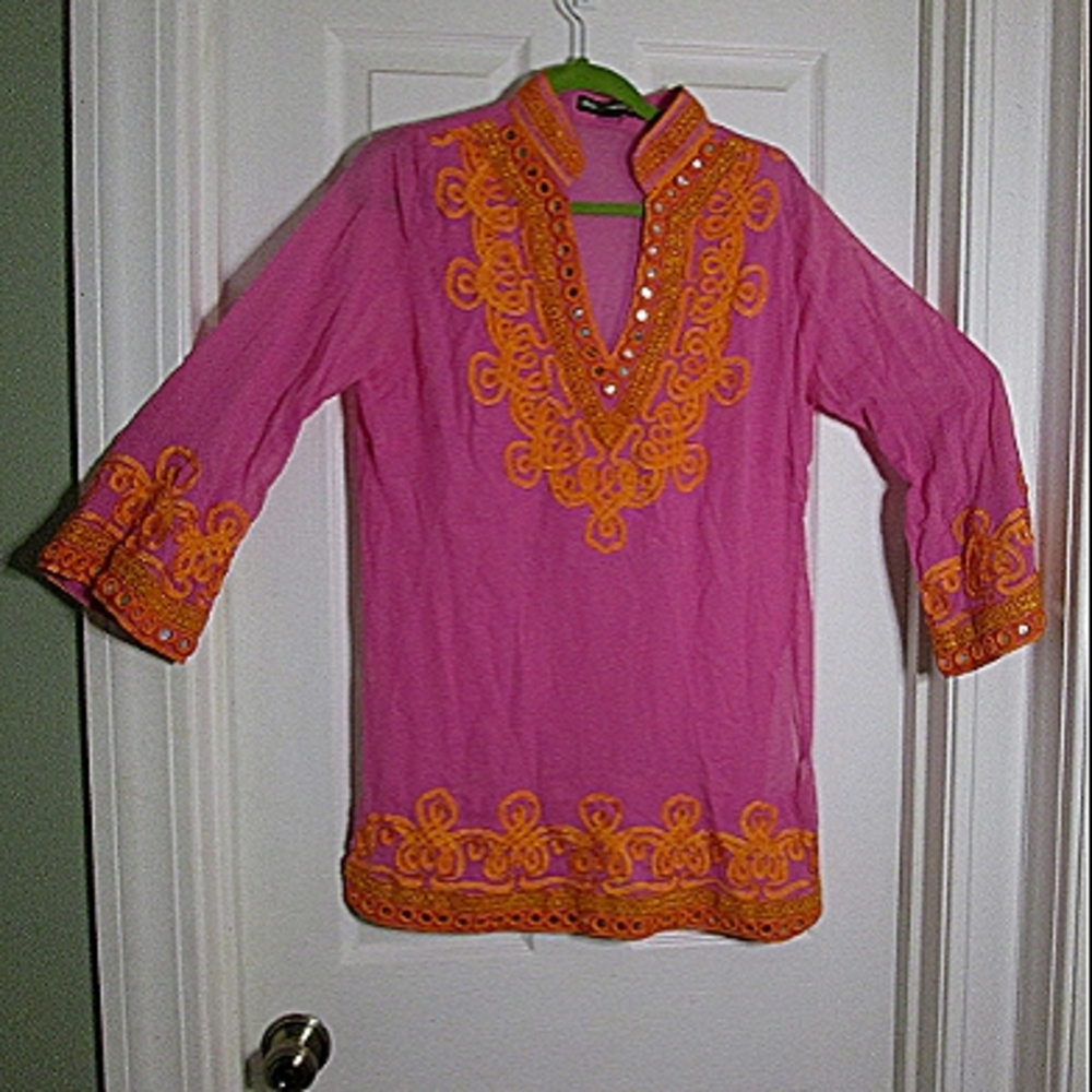 cotton Embellished Tunic Medium